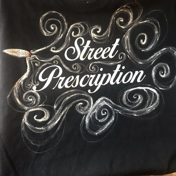 Street Prescription Handpainted T-Shirt M - Picture 1 of 3